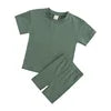 18 Colors Mixed Cotton Girls' Leisure Sports Suit 2025 Spring Summer Short-sleeved T-shirts Children Kids Clothing