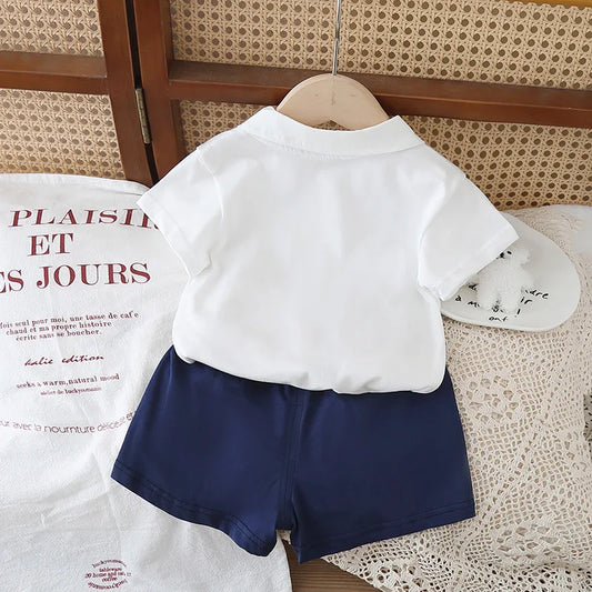 Summer Fashion Baby Clothes Suit Children Boys Cartoon T-Shirt Shorts 2Pcs/Sets Toddler Clothing Infant Costume Kids Tracksuits