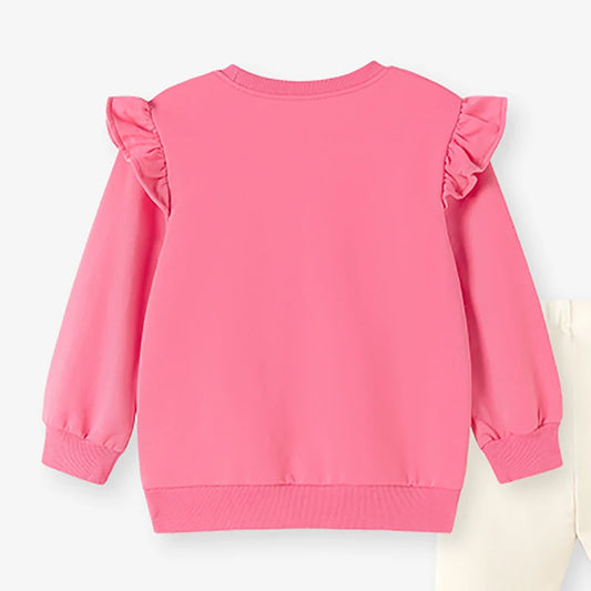 Little maven Animal Butterfly Appliques Children's Clothing Autumn Baby Girls Long Sleeve Top for Sweatshirts Girls Sweatshirt
