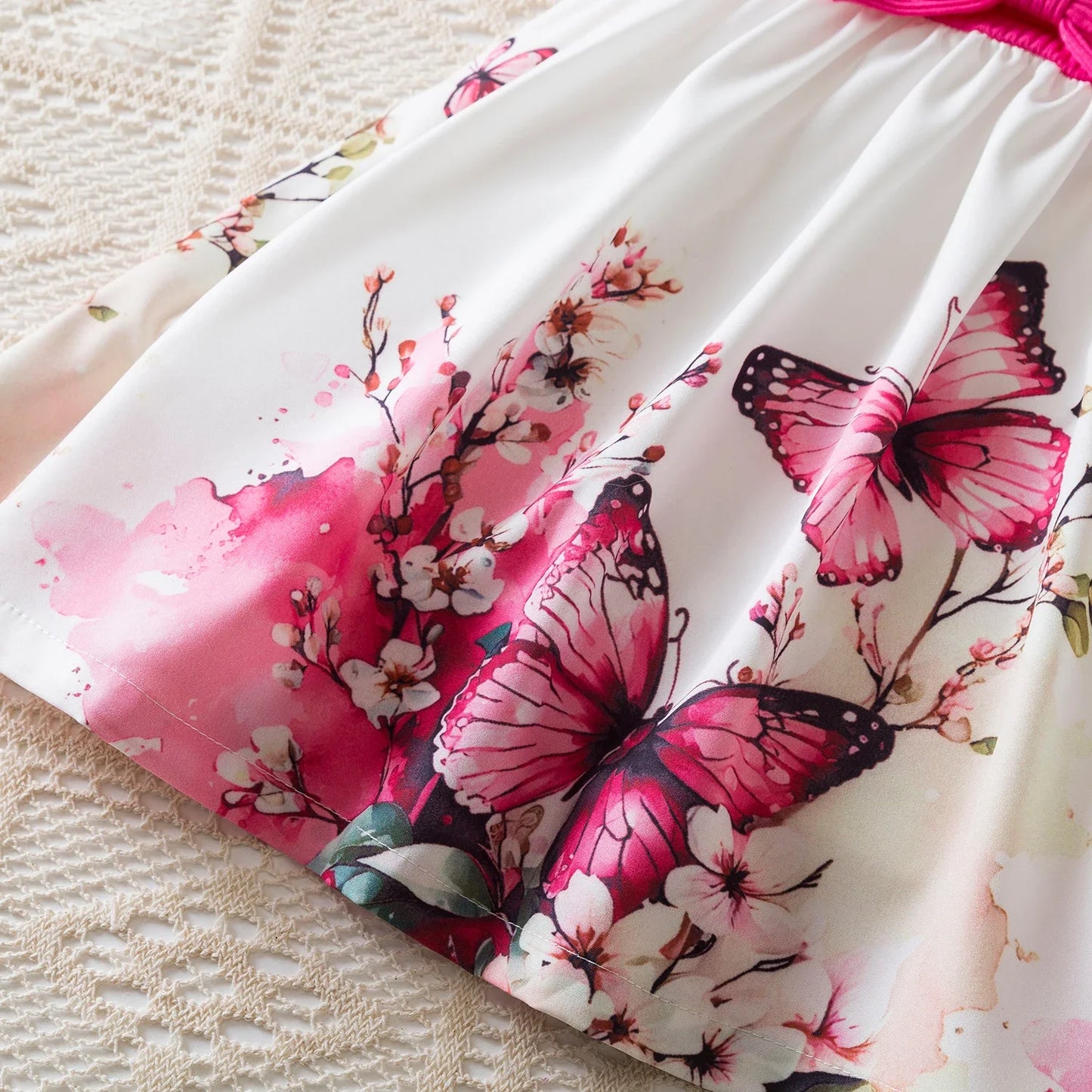 New Children's Dress for 3-8 Yrs Summer Dress Lotus Leaf Edge Design Bow Lace Up Star Sequin Sweet Tulle Kids Dresses for Girls