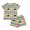 Yiying Custom Print Cotton Fabric for Girls Kids Summer Toddler Clothes Short Sets Boys Clothing Sets