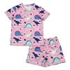 Yiying Custom Print Cotton Fabric for Girls Kids Summer Toddler Clothes Short Sets Boys Clothing Sets