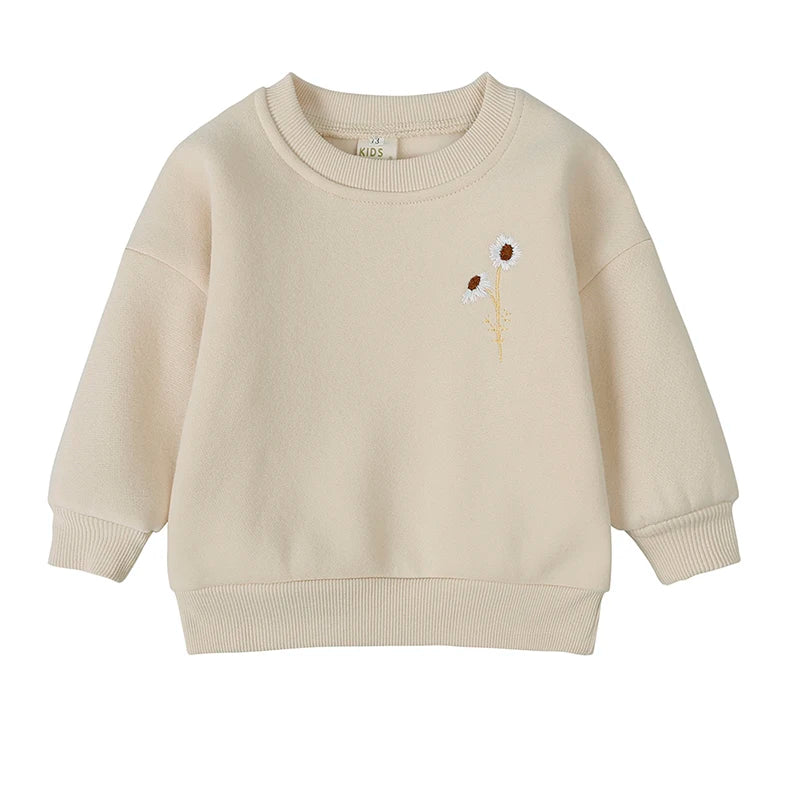 2025 New Baby Boy Girl Clothing Sets Toddler Embroidery Sweatshirt Suit Thick Clothes Baby Girl Pullover Tops+ Pant Suits Autumn