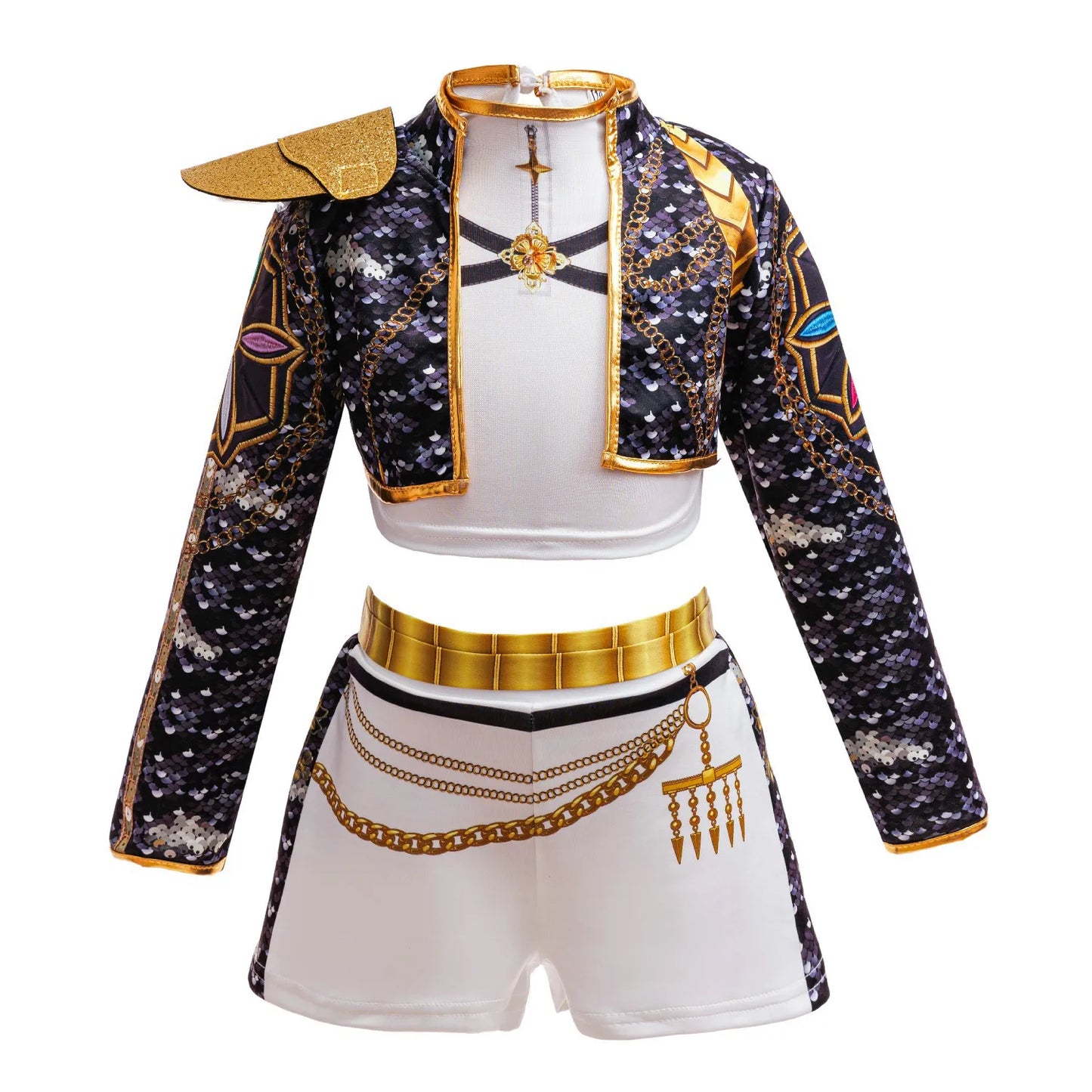 4-12 Years K-POP Rumi Cosplay Girls Clothing Sets Mira 3Pcs Girls Suits Halloween Zoey Birthday Party Costume New Kids Clothes