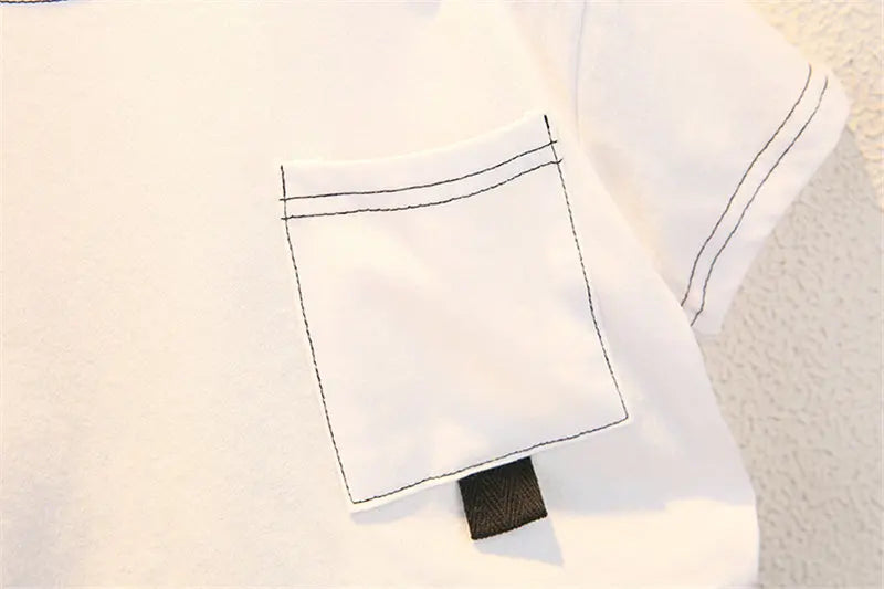 New Summer Baby Boy Kids Clothes Children Clothing Suit Tops Short-sleeve T-shirt Pants 2pcs/set Sport Infant 0-5 Years