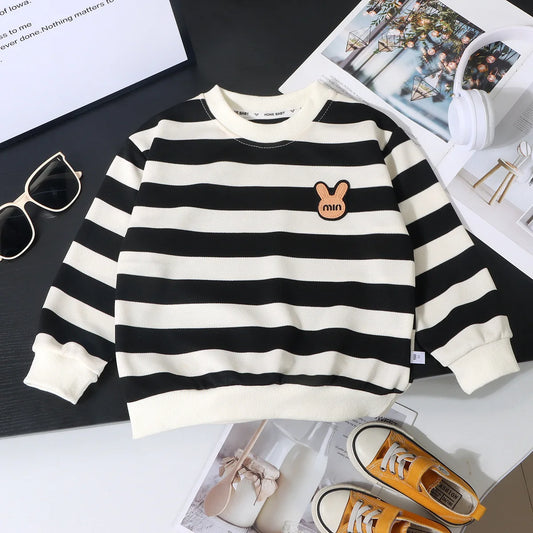 Children's Sweatshirt Kids Clothes Boys Girls T-shirt Elastic Top Sweater Long Sleeve Pullover Tops Baby Children Clothing