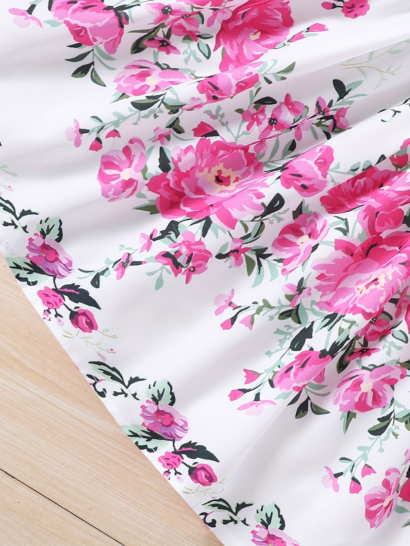 two-piece Sweet & Floral Girl's Two-Piece Summer Outfit: Long Sleeve Cardigan + Sundress Set